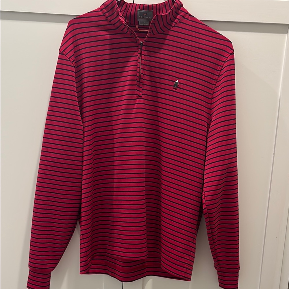 Red and Black Long Sleeve Striped Tee